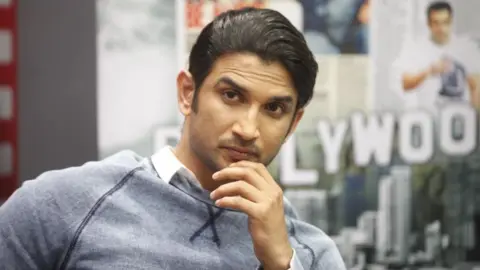 Getty Images MUMBAI, INDIA - APRIL 1: Bollywood actor Sushant Singh Rajput during the promotion of his film Detective Byomkesh Bakshy at HT's Fever office, on April 1, 2015 in Mumbai, India.