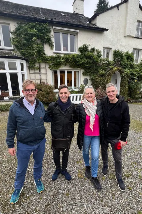 Will Paice From left, film producer Will Paice alongside Paul McGann, Charlotte Wontner and Mark McGann standing in front of Rydal Mount. They are all smiling at the camera. Mr Paice has brown hair and is wearing dark glasses, a blue jacket and blue trousers. Paul McGann has short dark hair and is wearing a black jacket and jeans. Charlotte has long hair tied back and her glasses are perched on top of her head. She is wearing a black coat, a cream scarf, pink jumper and blue jeans. Mark McGann has short grey hair and is wearing a black jacket and dark grey trousers.