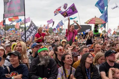 Getty Images Flags at Glastonbury