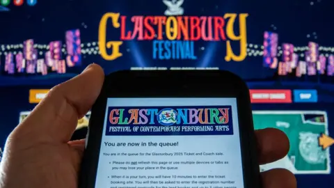 Getty Images Glastonbury ticket app
