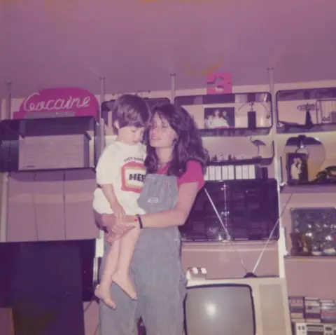 Mark Ronson Childhood photo of Mark Ronson and his mother 