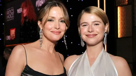 Getty Images Rose Byrne and Jessie Buckley attend the 31st Annual Critics Choice Awards at Barker Hangar on January 04, 2026 in Santa Monica, California.
