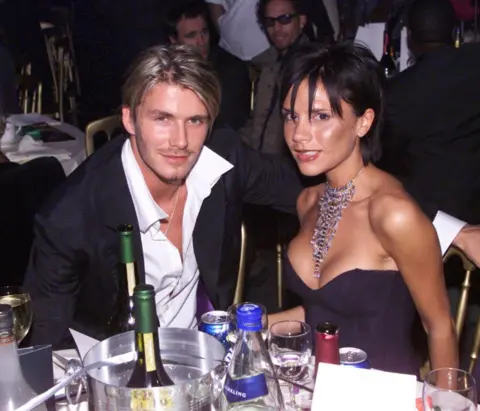 Getty Images British football star David Beckham and his wife British pop star Victoria Beckham attend the Mobo Awards held at the Royal Albert Hall on 6 October, 1999 in London. 